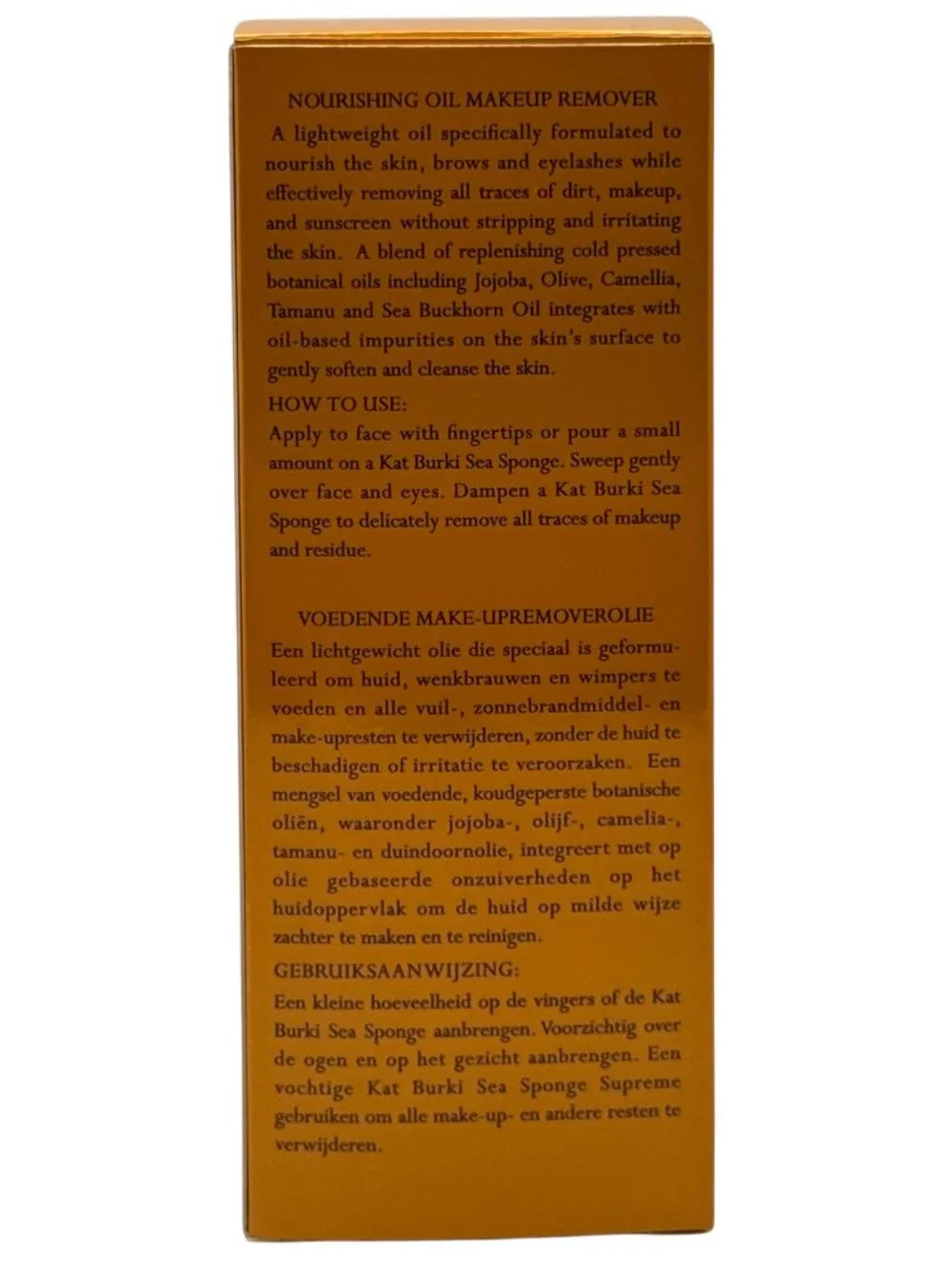 Kat Burki Nourishing Oil Makeup Remover 4 fl oz Cleansing Oil for Face and Eyes